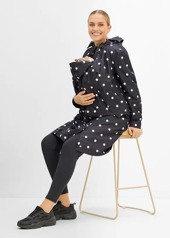 Mammajacka med bebisficka och quiltad v&auml;st (4 delar), bonprix