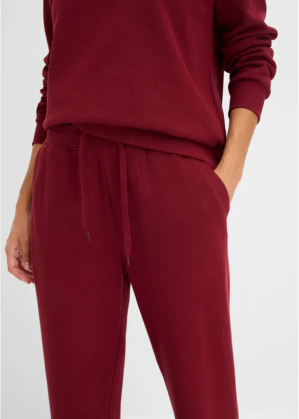 Sweatshirt med huva och trik&aring;byxa, bonprix