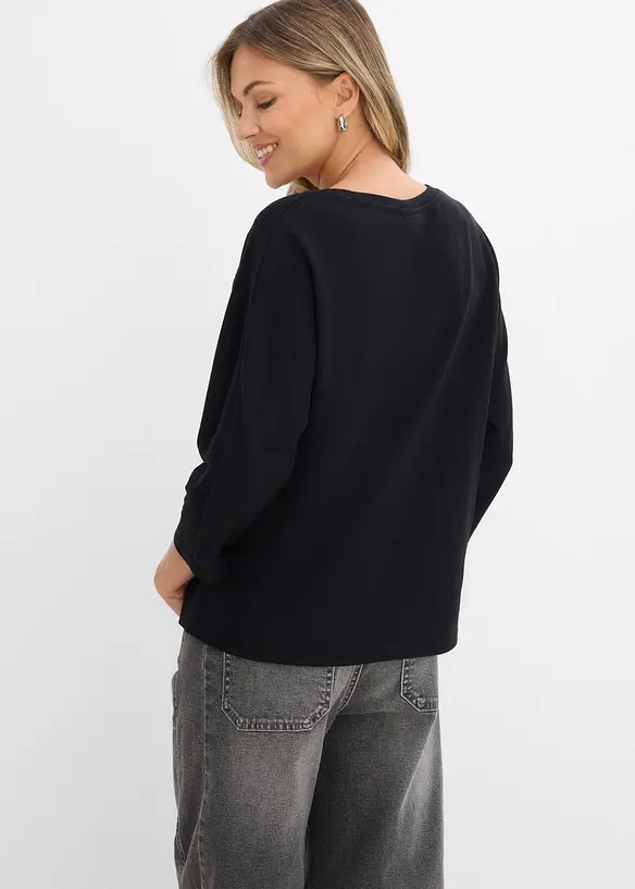 Oversizetopp i bomullsmix, bonprix
