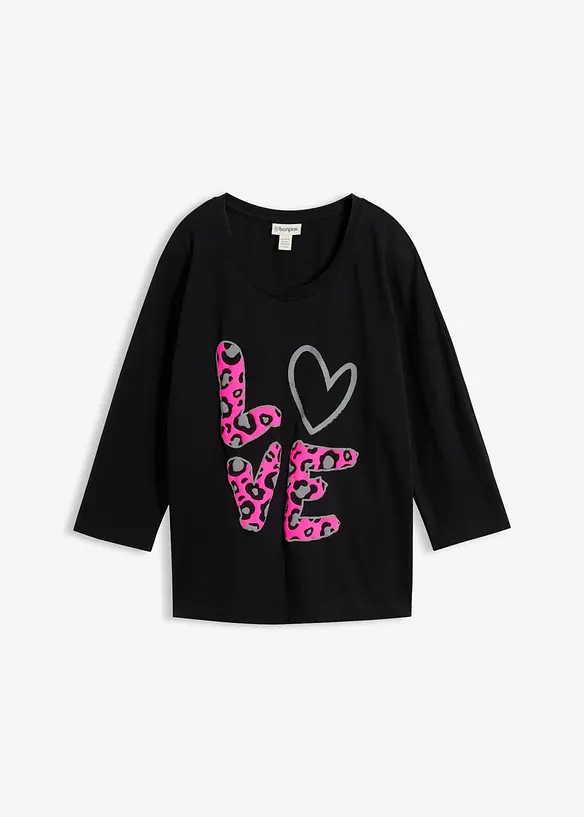 Oversizetopp i bomullsmix, bonprix
