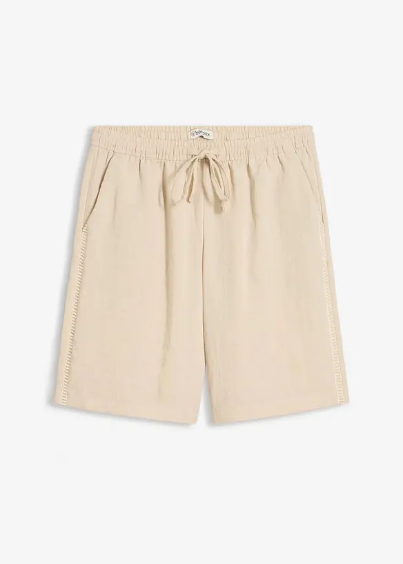 Shorts av viskosmix, med res&aring;rmidja, bonprix