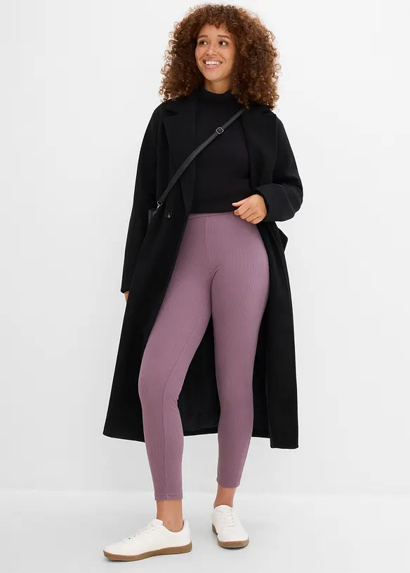 V&auml;rmande leggings med ribbad yta, bonprix