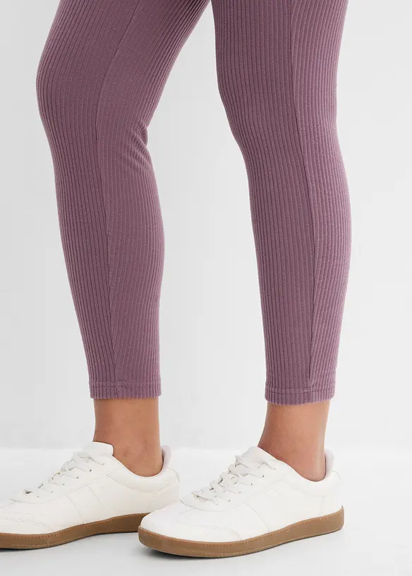 V&auml;rmande leggings med ribbad yta, bonprix