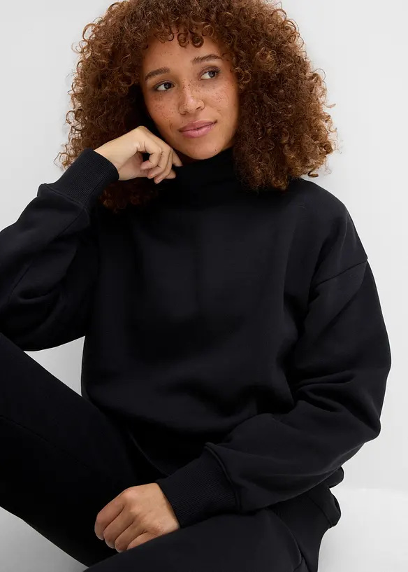 Sweatshirt med polokrage, bonprix