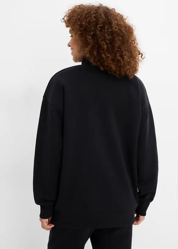 Sweatshirt med polokrage, bonprix