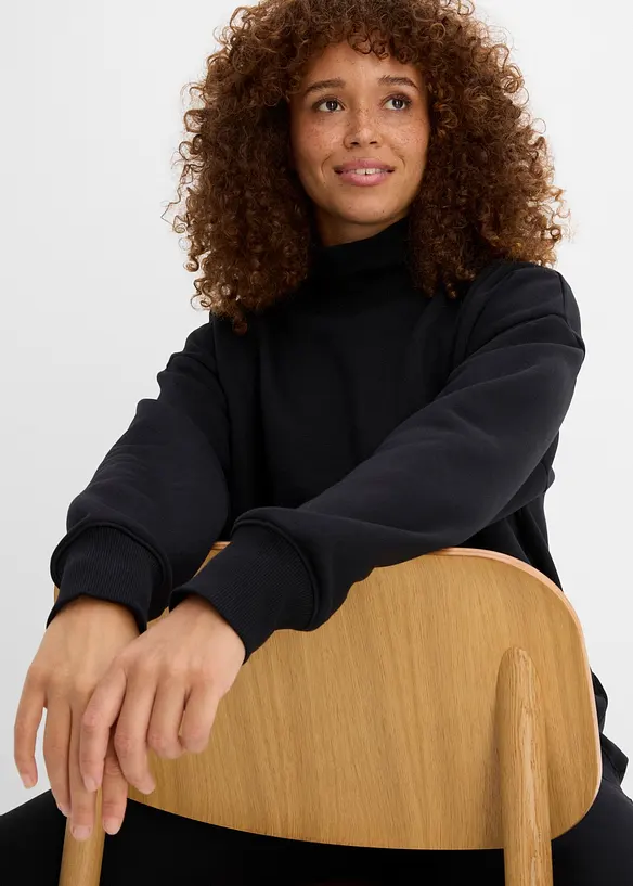 Sweatshirt med polokrage, bonprix