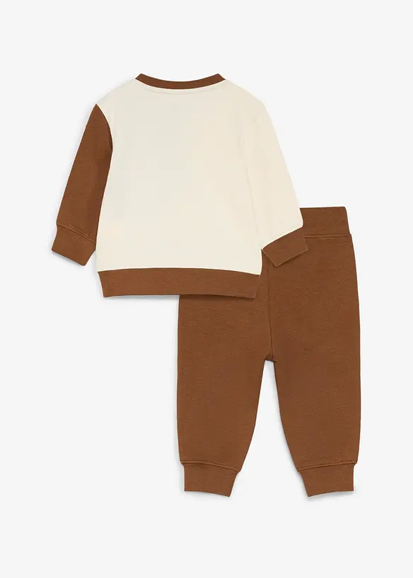 Sweatshirt och byxa med ekologisk bomull (2 delar), bonprix