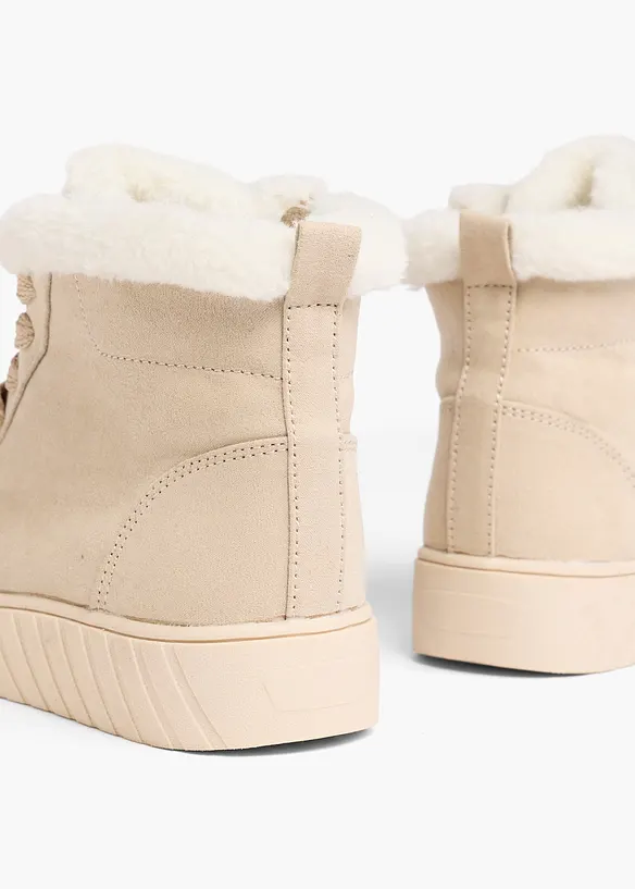 Fodrade sneakers med h&ouml;ga skaft, bonprix