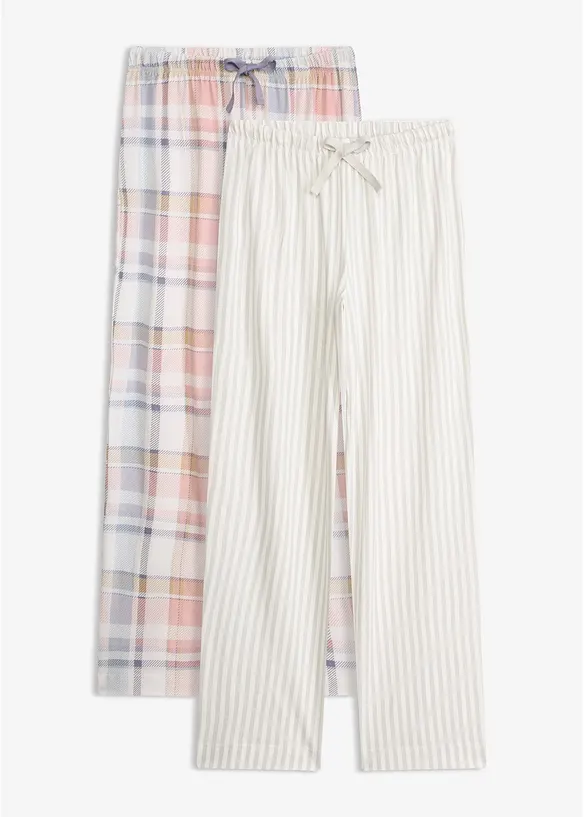 Pyjamasbyxa i flanell (2-pack), bonprix