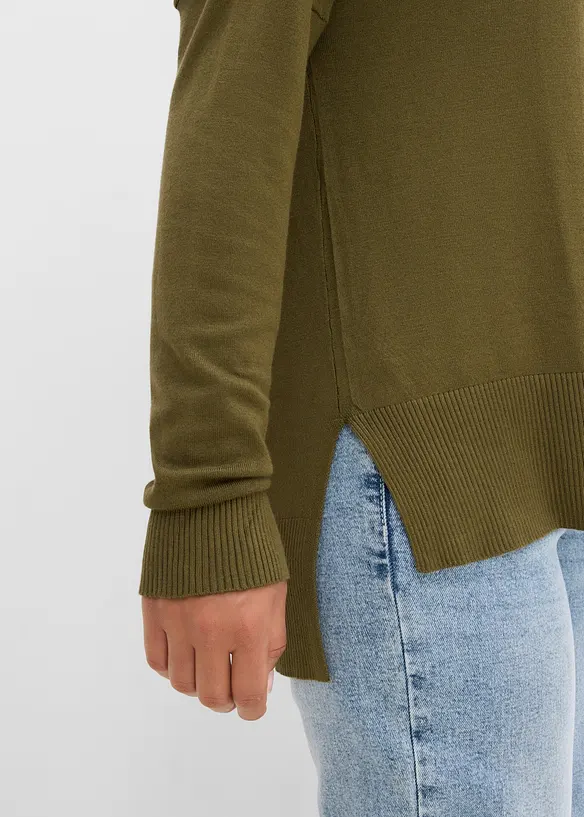 Stickad tr&ouml;ja i oversizemodell, bonprix