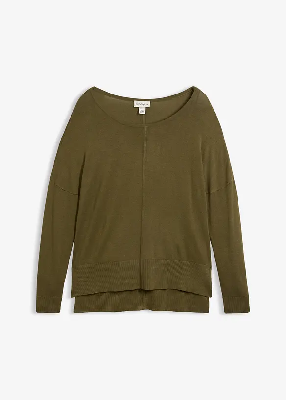 Stickad tr&ouml;ja i oversizemodell, bonprix