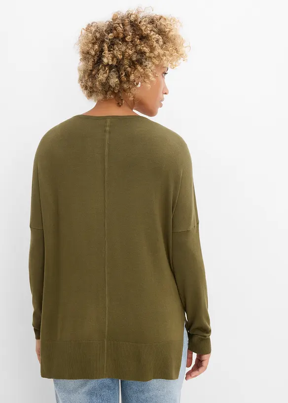 Stickad tr&ouml;ja i oversizemodell, bonprix