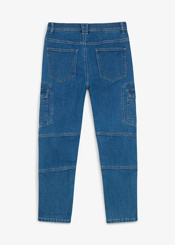 Regular Fit Cargo Jeans med jerseyfoder, bonprix