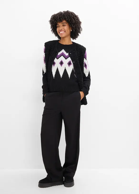 Grovstickad Fair Isle-tr&ouml;ja, bonprix