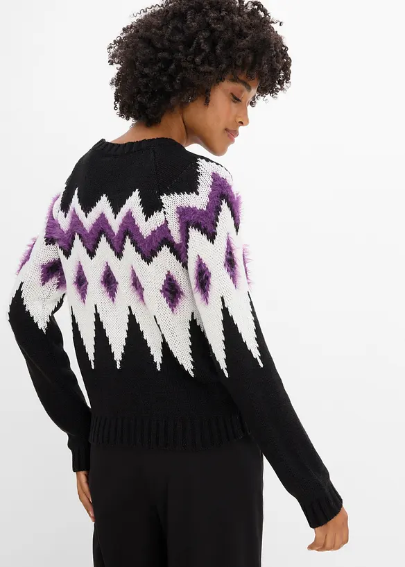 Grovstickad Fair Isle-tr&ouml;ja, bonprix
