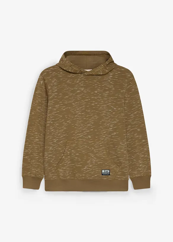 Sweatshirt i mjuk bomullsmix med huva, bonprix