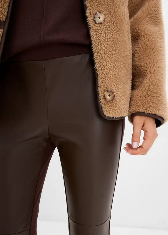 Leggings i skinnimitation med delningss&ouml;mmar p&aring; kn&auml;na, bonprix