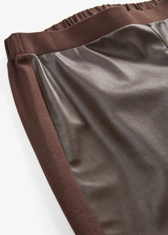 Leggings i skinnimitation med delningss&ouml;mmar p&aring; kn&auml;na, bonprix