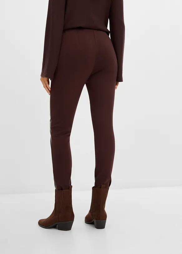 Leggings i skinnimitation med delningss&ouml;mmar p&aring; kn&auml;na, bonprix