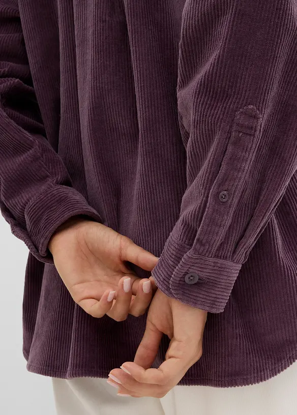 Overshirt i manchester av bomullsmix, bonprix