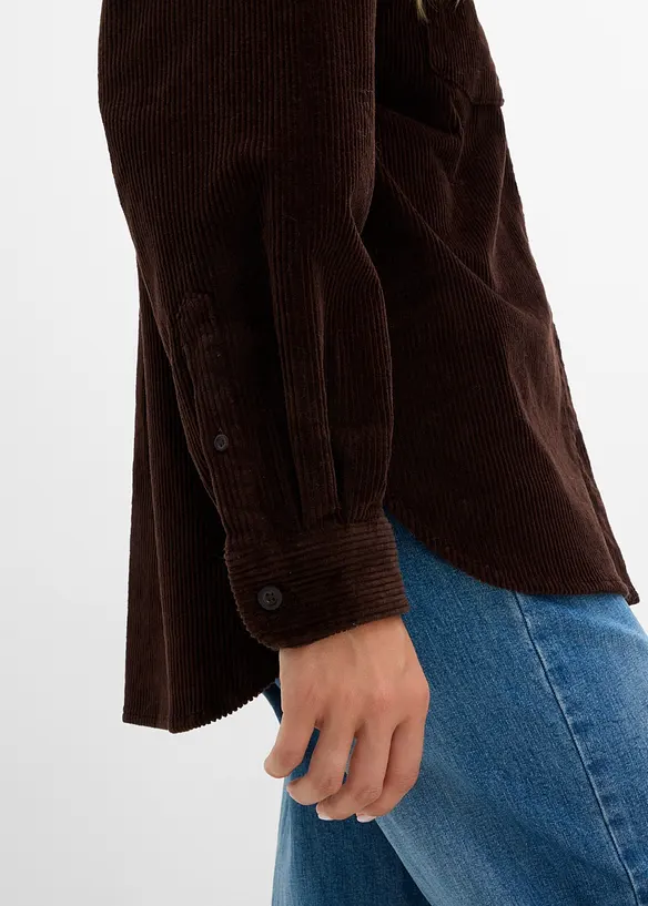 Overshirt i manchester av bomullsmix, bonprix