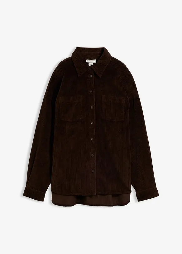 Overshirt i manchester av bomullsmix, bonprix