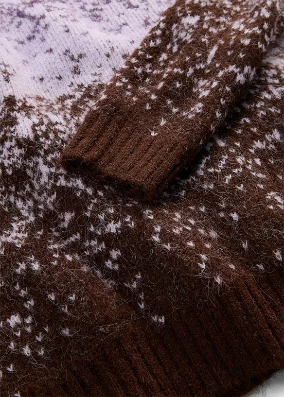 Stickad tr&ouml;ja med fluffigt garn, bonprix