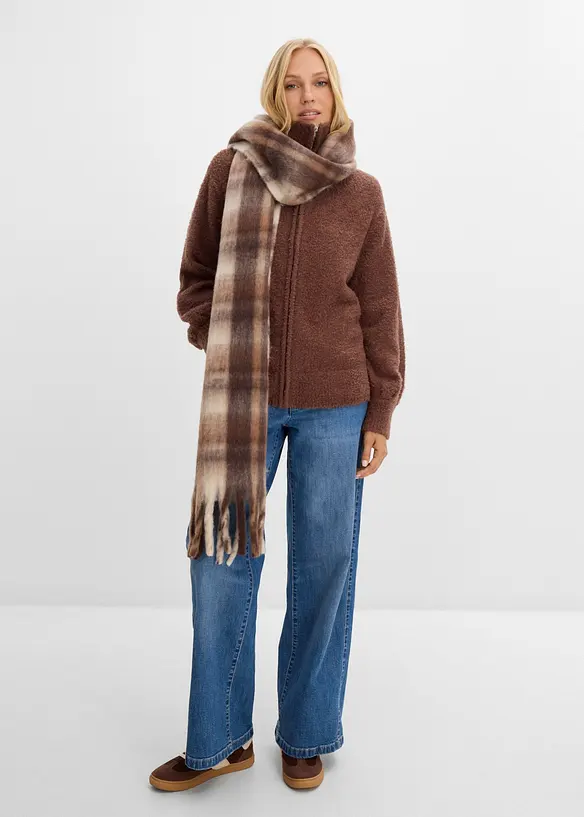 Cardigan i boucl&eacute;garn, bonprix