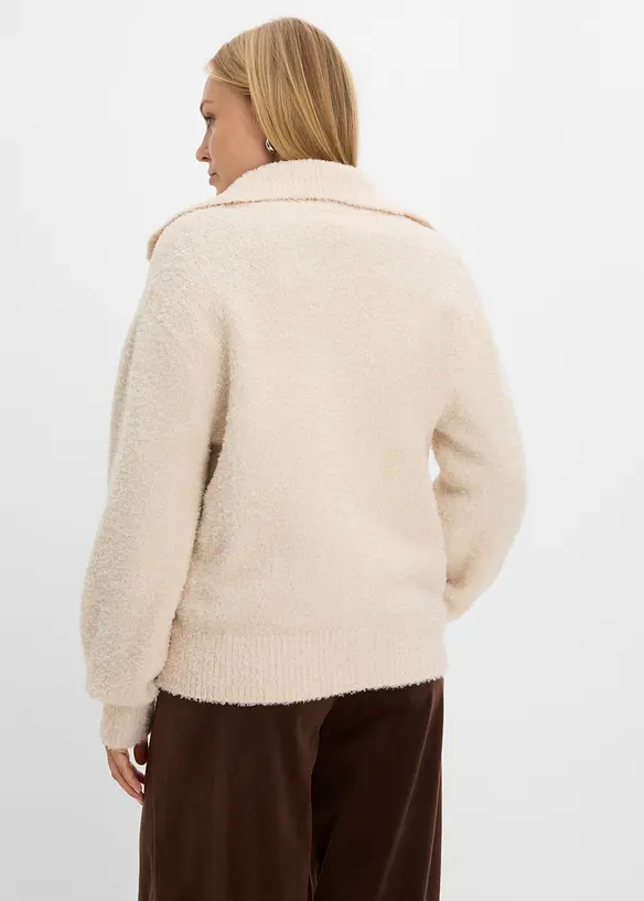Cardigan i boucl&eacute;garn, bonprix