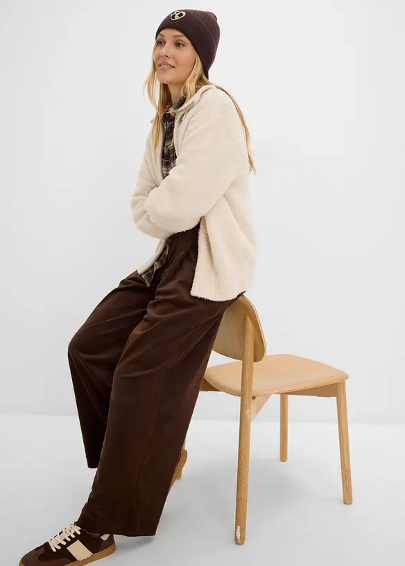 Cardigan i boucl&eacute;garn, bonprix