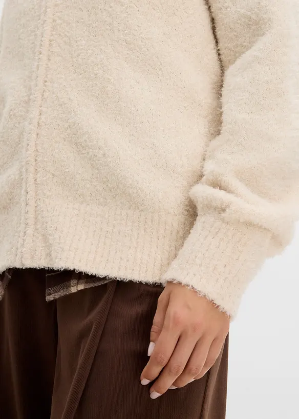 Cardigan i boucl&eacute;garn, bonprix