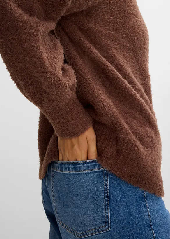 Cardigan i boucl&eacute;garn, bonprix