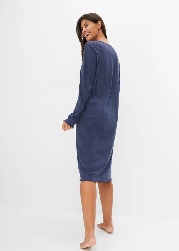 Nattlinne i l&aring;ng modell med knappsl&aring;, bonprix