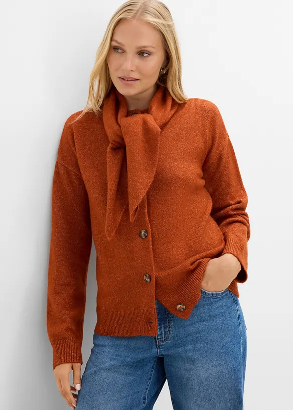 Cardigan med sjalkrage, bonprix