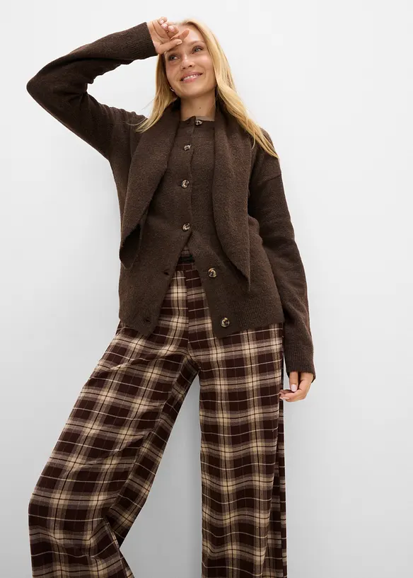 Cardigan med sjalkrage, bonprix