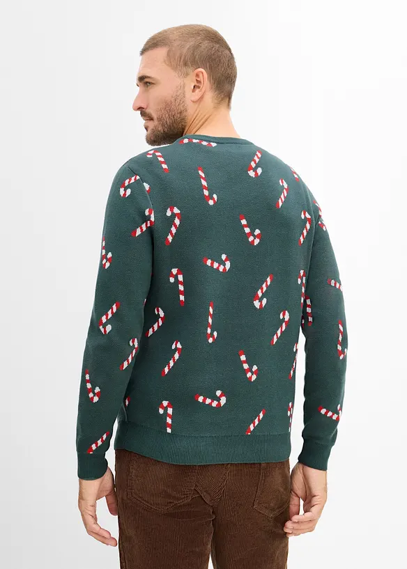 Finstickad tr&ouml;ja med julmotiv, bonprix