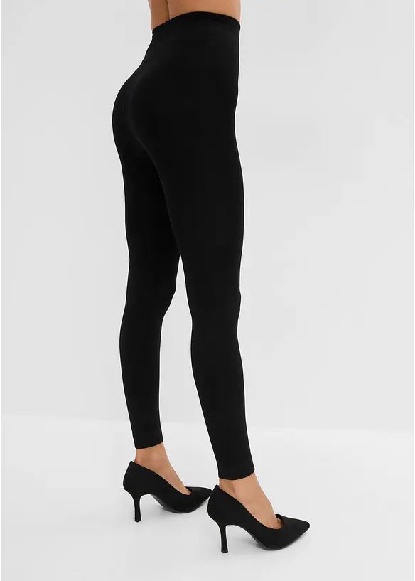V&auml;rmande leggings med mjuk fleece, 140 den (2-pack), bonprix