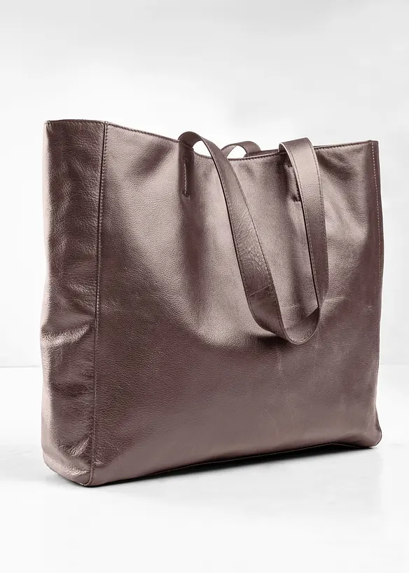 XXL-v&auml;ska i skinn, shopper, bonprix