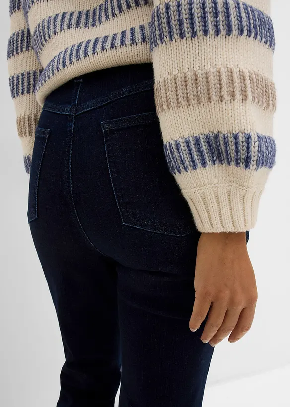 Flared Jeans High Waist, med bekv&auml;m midja, bonprix