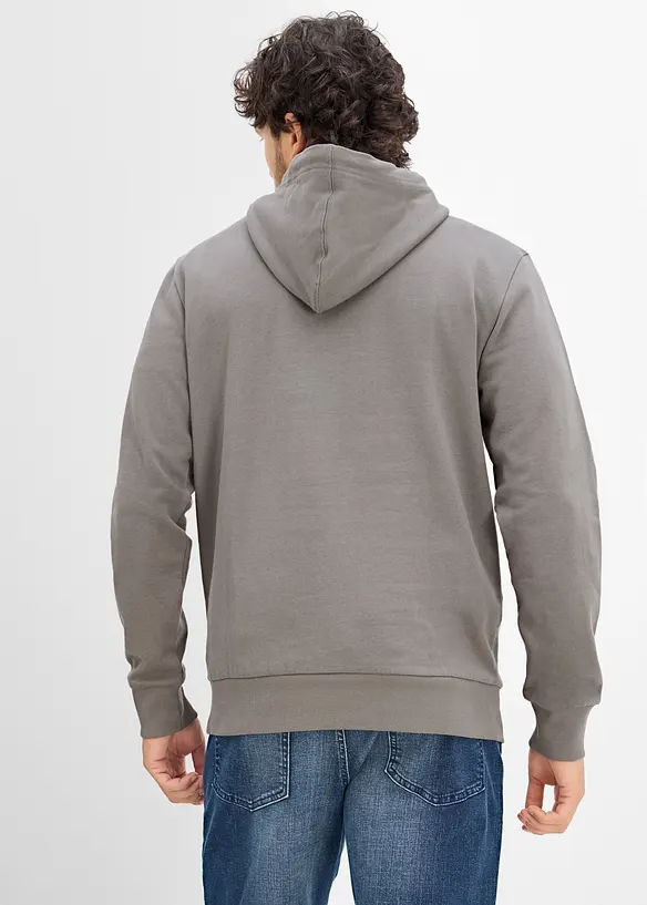 Sweatshirt med huva i ekologisk bomull, bonprix