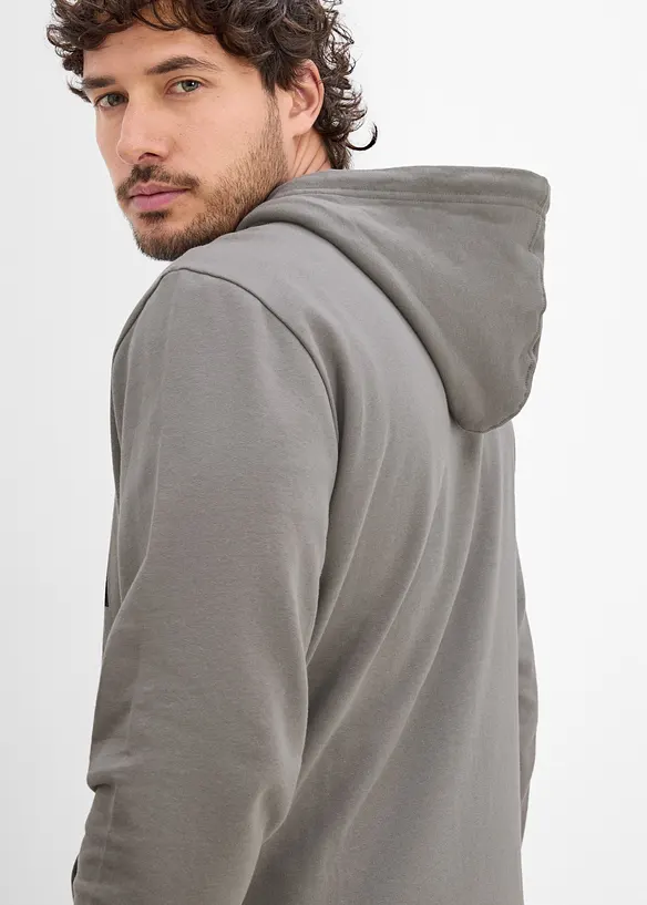 Sweatshirt med huva i ekologisk bomull, bonprix