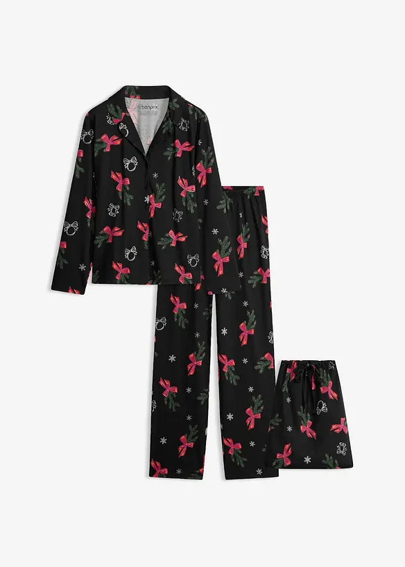 Pyjamas av bomull med presentp&aring;se, bonprix