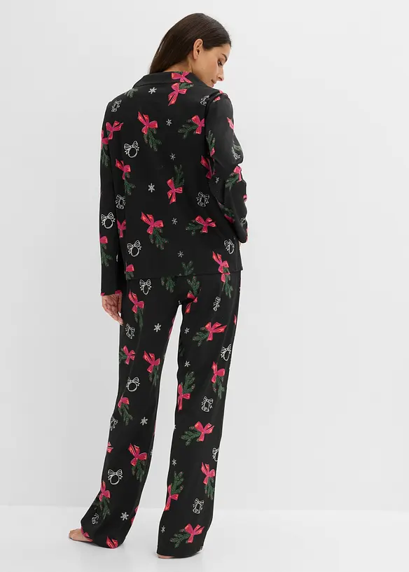 Pyjamas av bomull med presentp&aring;se, bonprix