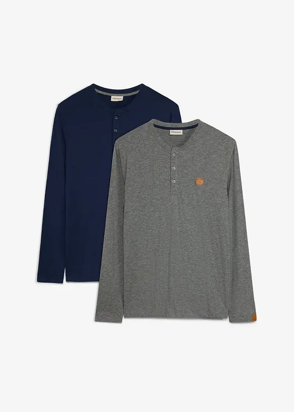 L&aring;ng&auml;rmad T-shirt (2-pack), bonprix