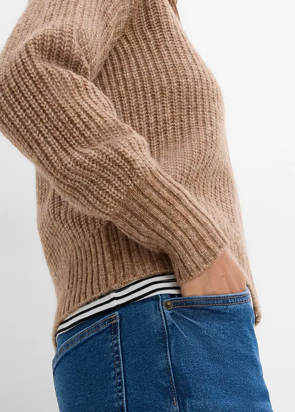 Grovstickad cardigan, bonprix