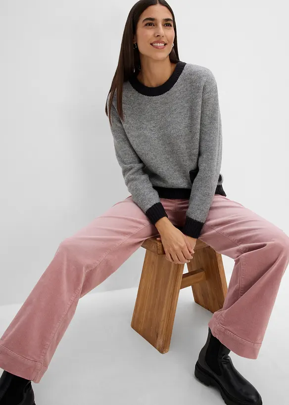 Stickad tr&ouml;ja i Loose Fit, bonprix