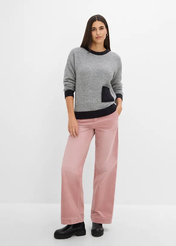 Stickad tr&ouml;ja i Loose Fit, bonprix