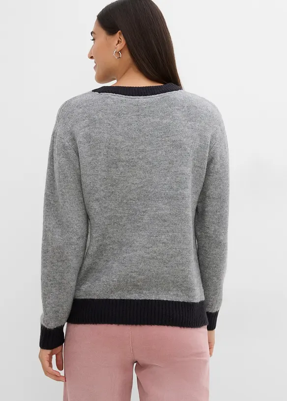 Stickad tr&ouml;ja i Loose Fit, bonprix