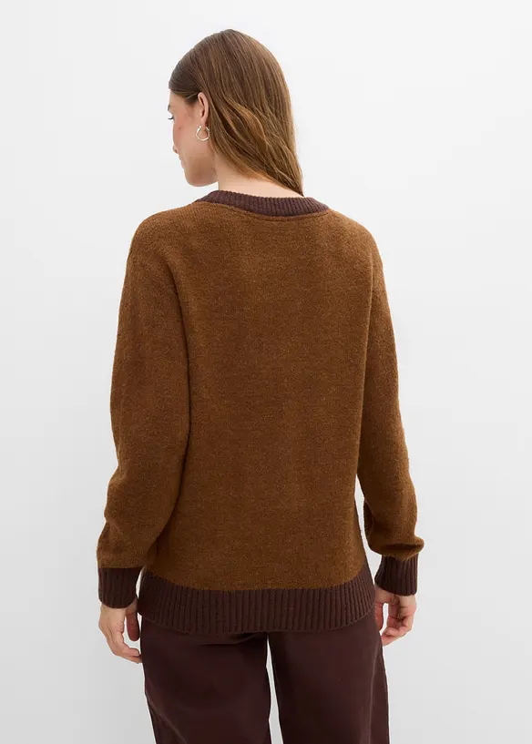 Stickad tr&ouml;ja i Loose Fit, bonprix