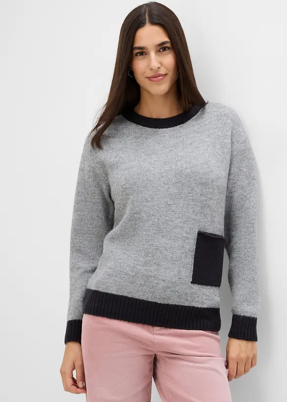 Stickad tr&ouml;ja i Loose Fit, bonprix